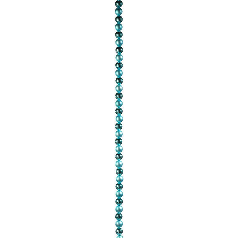 Guirlande de boules turquoise mat/brillant plastique 270 cm diam 4 cm