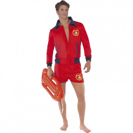 Costume De Sauveteur 6 Pièces UxClishe – T-shirt Rouge, Chapeau, Banane, Lunettes, Sifflet, Porte-clés – Pour Cosplay, Plage Ou Soirée Déguisée