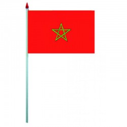 Drapeau plas 9.5 x 16 cm Maroc