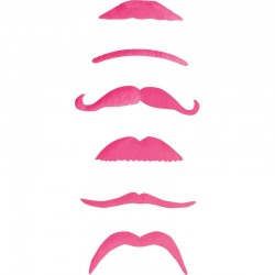 Pack de 6 moustaches fluo...
