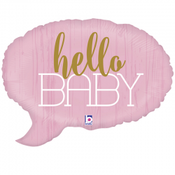 Ballon 61cm Hello Baby Pink