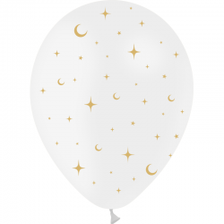 8 Ballons Latex 30cm Lune &...
