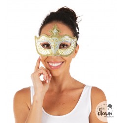 Loup vénitien - argent, or