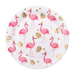 ASSIETTES FLAMANT ROSE...