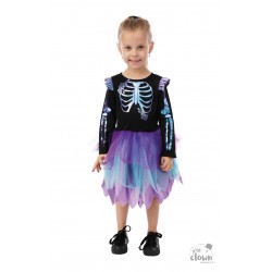 Costume squelette irisé à...
