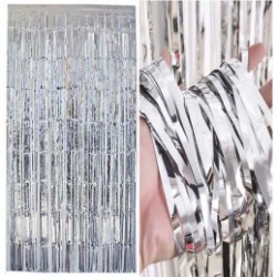 Rideau frangé ARGENT 100 x...