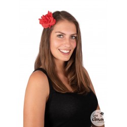 Broche fleur rouge 10 cm...
