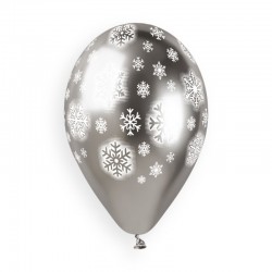 25 ballons flocon neige...