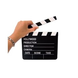 Clap de cinema 18 cm x 20 cm