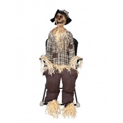 Épouvantail sur chaise à...