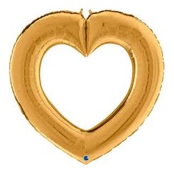 Ballon coeur or ouvert 33...