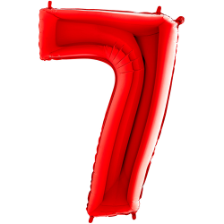 Chiffre '7' Rouge 66 cm
