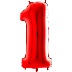 Chiffre '1' Rouge 66 cm