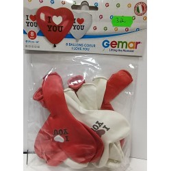 8 Ballons coeur 10″  - 25...
