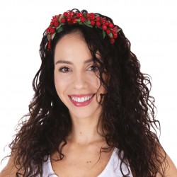 Serre-tête Noël baies rouges