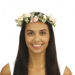 Couronne de fleurs - rose