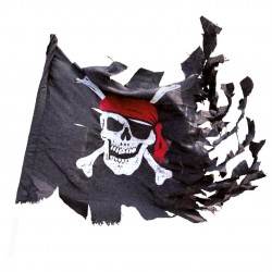 Drapeau pirate déchiré -...