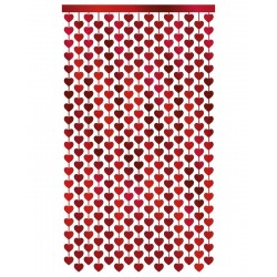 Rideau lamé - 2m - cœur...