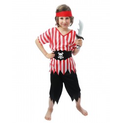 Costume pirate - rouge -...