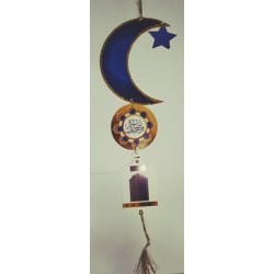 Décoration lune en bleu...