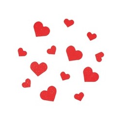 Confettis de table cœur -...