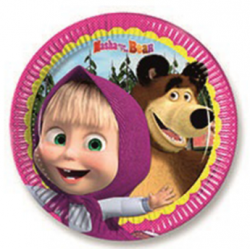 8 assiettes masha and the bear