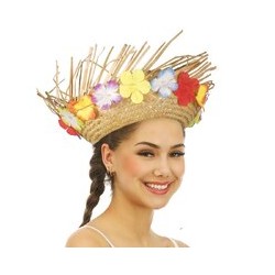 Chapeau paille hawaïen -...