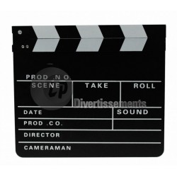 Clap de cinéma 18 cm x 30 cm