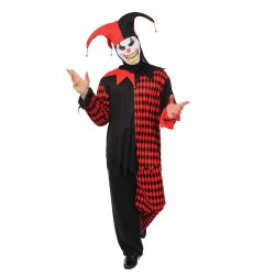 Costume arlequin - rouge,...