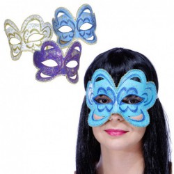 Loup baroque paillettes 3 couleurs assorties