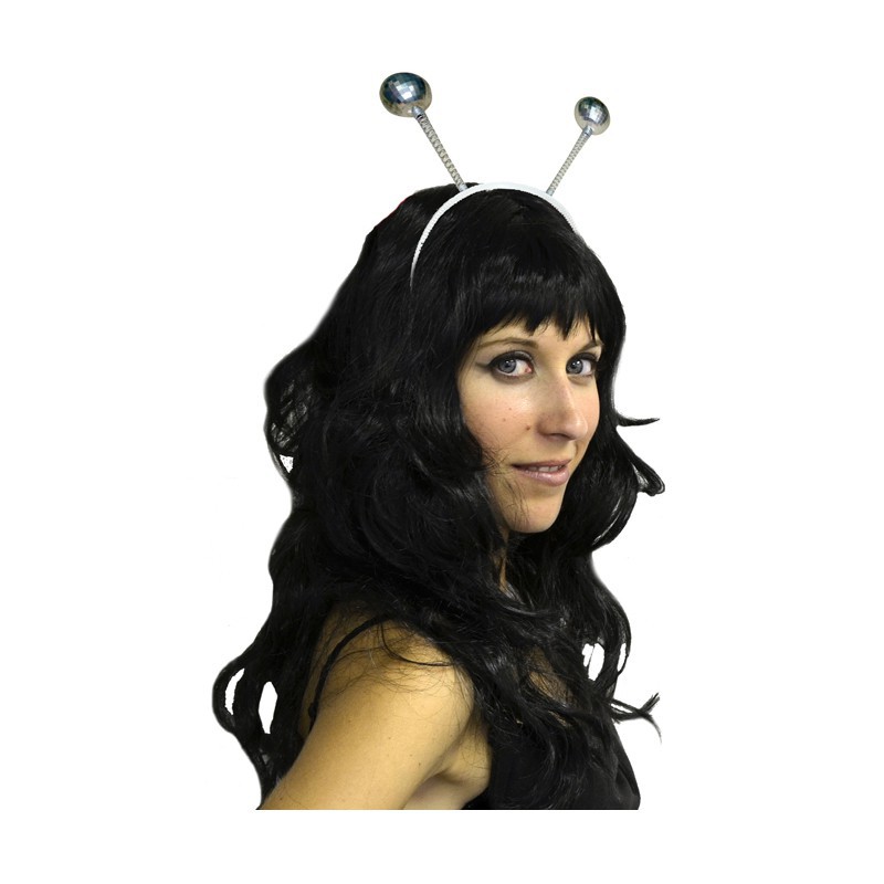 Serre tête antenne boule de disco argent