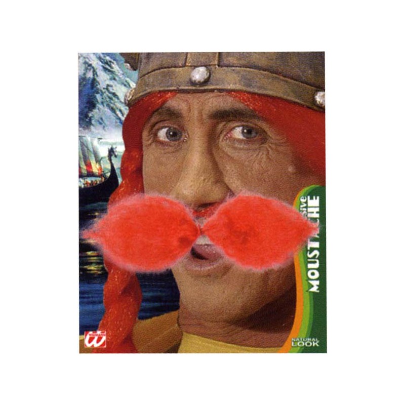 Moustache gaulois roux