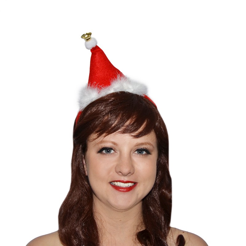 Mini bonnet de noël sur serre tête adulte