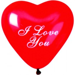 ballons de saint valentin cœurs " i love you "rouge
