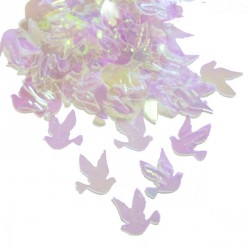 Confettis colombes irisées