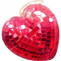 Cœur à facettes rouge 9...
