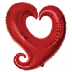 Ballon mylar rouge cœur...