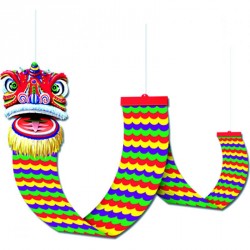 Dragon en carton a suspendre 30cm - 3m