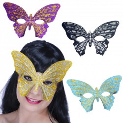 Loup papillon paillettes couleurs assorties
