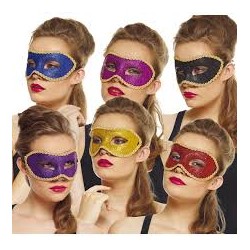 Loup paillettes couleurs assorties