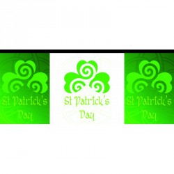 Guirlande Plastique 10 pavillons saint Patrick 5 m env.- 20 x 30 cm