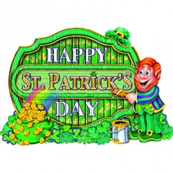 Décor happy saint Patrick day 40 cm - imp 2 faces