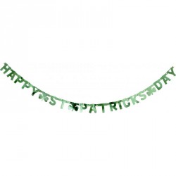 Guirlande lettres cartonnée saint Patrick 12 cm x 2.70 m