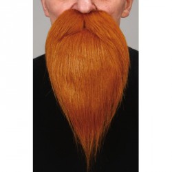 Barbe avec moustaches luxe rousse