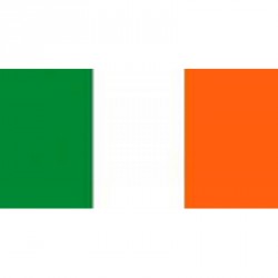 Drapeau irlandais 90 x 150 cm avec anneaux