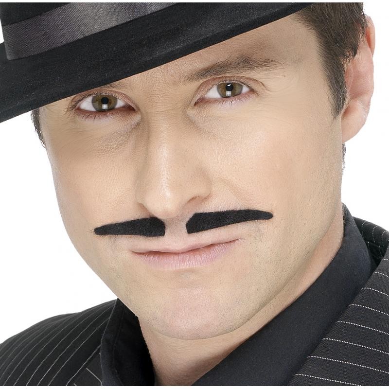 Moustache latino noire auto-adhésive