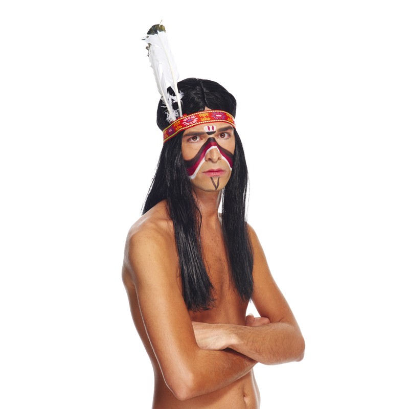 Bandeau indien adulte avec plumes