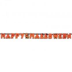 Guirlande en lettres happy halloween 1.75 m