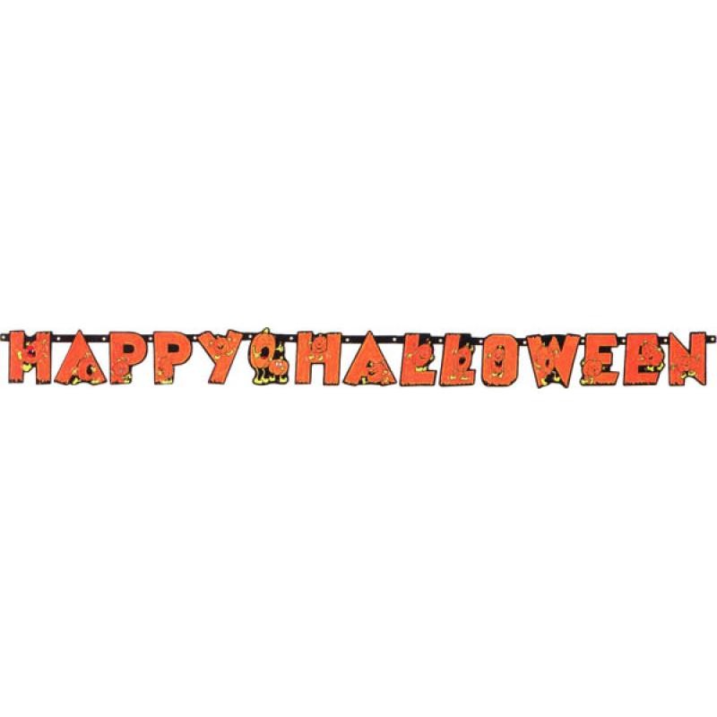 Guirlande en lettres happy halloween 1.75 m