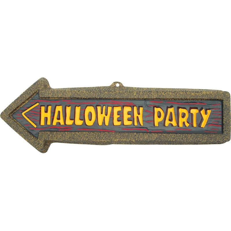 Plaque  halloween party 57 x 19 cm